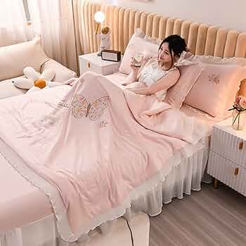 Amazon｜洗える掛け布団 蝶柄 200*230*4 肌掛け布団 涼しい